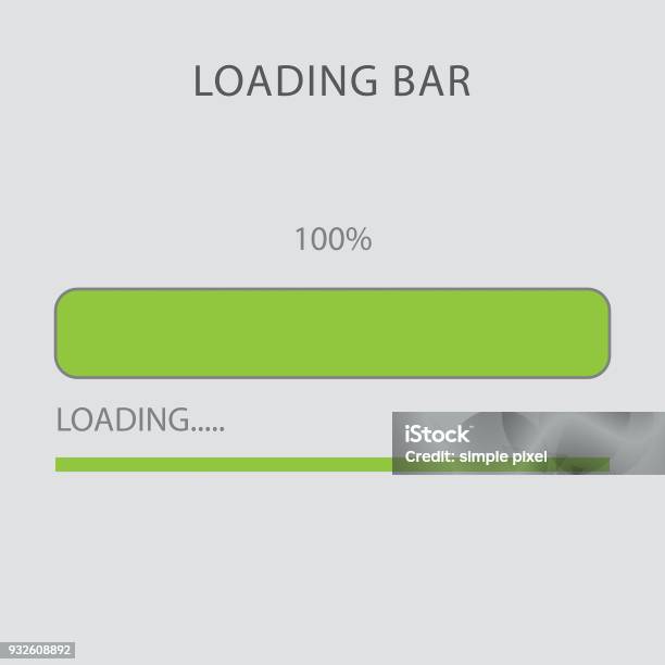 100 Percent Loading Icon Loading Bar 100 Percent Stock Illustration - Download Image Now ...