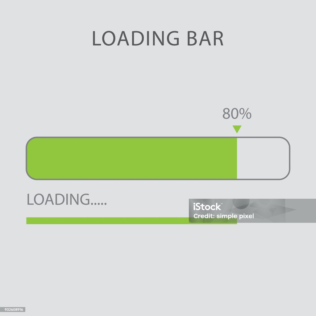 80s Loading Bar Loading Bar 80 Percent Stock Illustration - Download Image Now ...