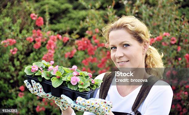 Jovem Mulher Segurando As Plantas - Fotografias de stock e mais imagens de 30-34 Anos - 30-34 Anos, 35-39 Anos, Adulto