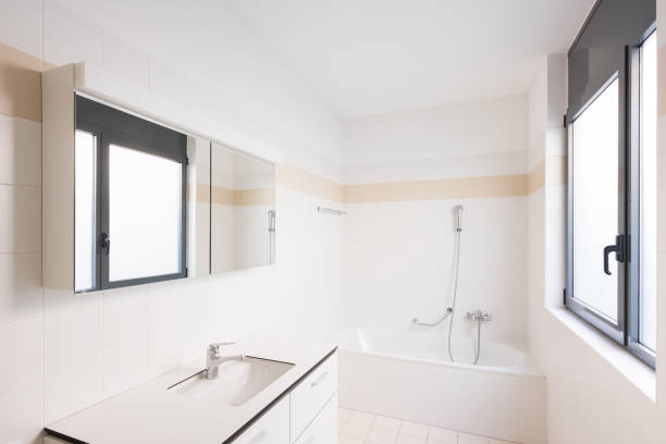 istock Interior of modern apartment, empty bathroom 932628208