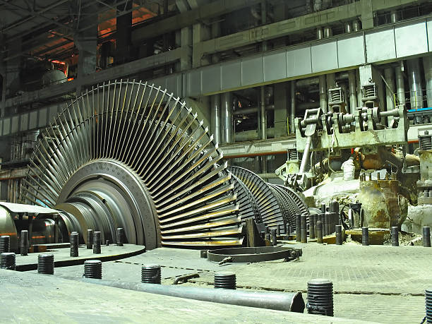 istock steam turbine during repair, night scene 93262821