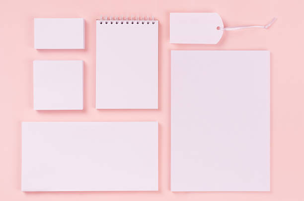 istock Corporate identity template with white stationery set on soft pastel pink background. Mock up for branding, business presentations and portfolios. 932633276