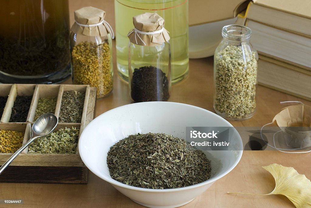 Herbal medicine  Dried Plant Stock Photo