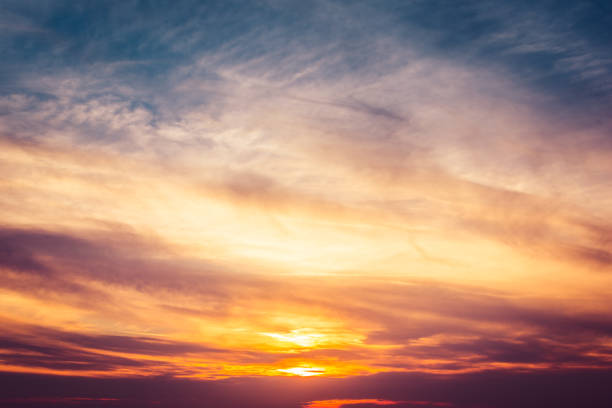 istock Beautiful purple summer sky 932644840