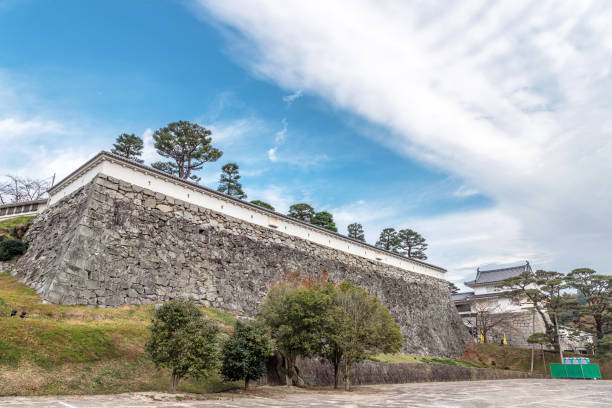 landschaft der nihonmatsu-jo burg - nihonmatsu stock-fotos und bilder