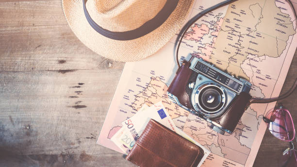 istock Travel concept on wooden background 932650810