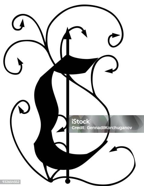 Letter C With Arrows Stock Illustration - Download Image Now - Alphabet, Arm, Bright