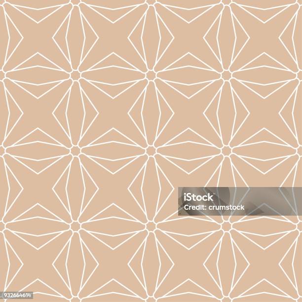 Geometric Pattern Pattern Beige Beige And White Geometric Print Seamless Pattern Stock Illustration ...