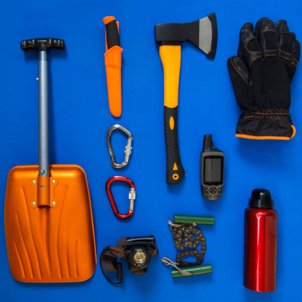 istock Kit of gear for survival in winter 932683034