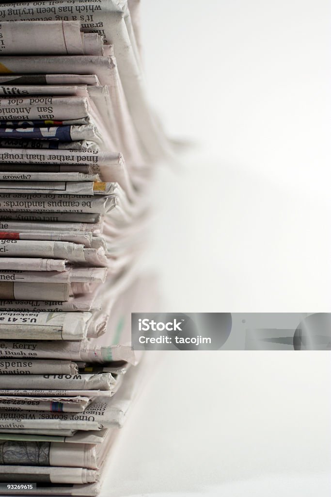 Newspaper Stack  Bundle Stock Photo