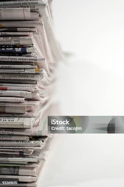 Newspaper Stack Stock Photo - Download Image Now - Bundle, Color Image, Copy Space