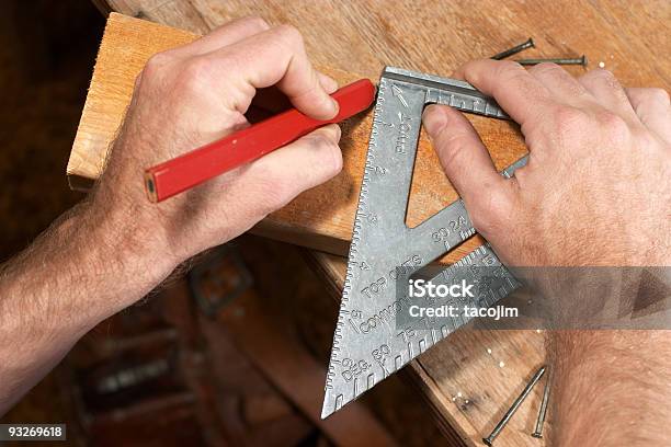 Carpenter Square Stock Photo - Download Image Now - Accuracy, Blue-collar Worker, Building - Activity