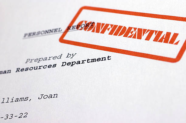 A document stamped with the word confidential