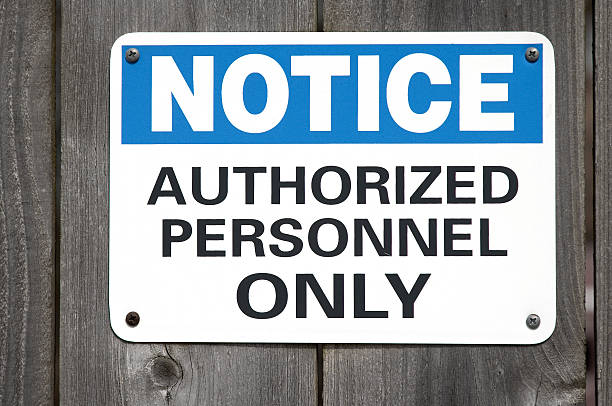 Authorized Personnel Only! stock photo