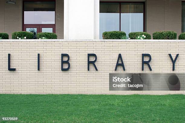 La Biblioteca Señal Foto de stock y más banco de imágenes de Aire libre - Aire libre, Arquitectura exterior, Biblioteca