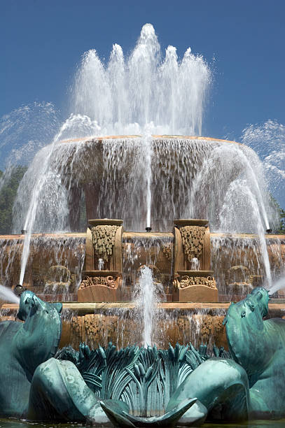 Buckingham Fountain Detaill  grant park stock pictures, royalty-free photos & images