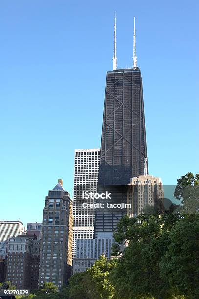 Chicagojohn Hancock - Fotografie stock e altre immagini di Ambientazione esterna - Ambientazione esterna, Architettura, Centro della città