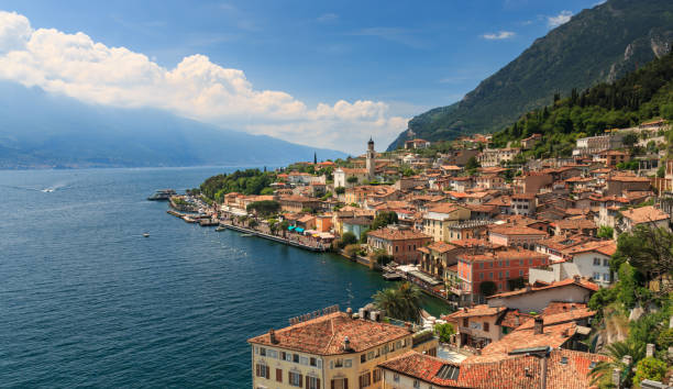 istock Panoramic view of Limone sul Garda, Italy 932708392