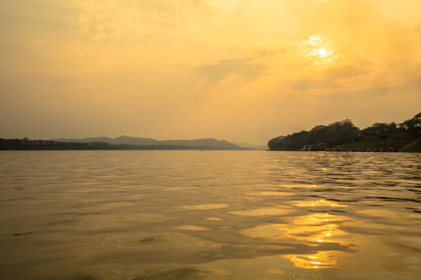The cruise on the Mekong Between Thailand and Laos