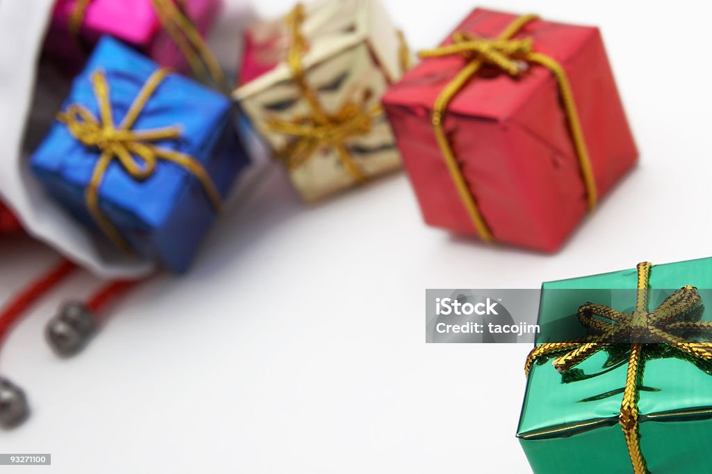 Mini saco de presentes de Natal - Royalty-free Alegria Foto de stock