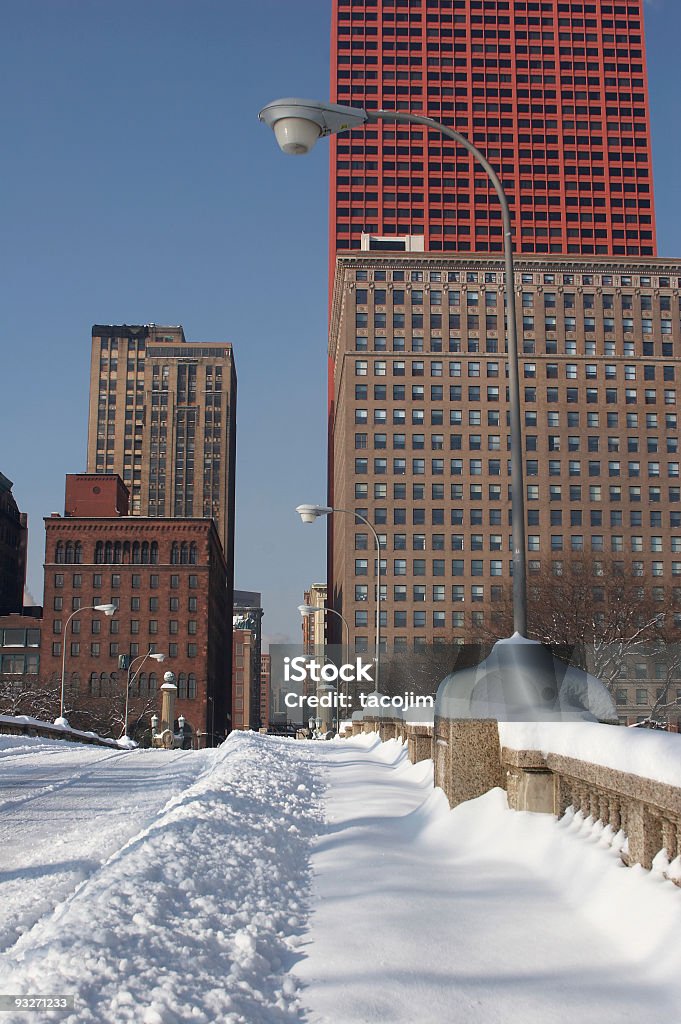 Ciudad en invierno - Foto de stock de Acera libre de derechos