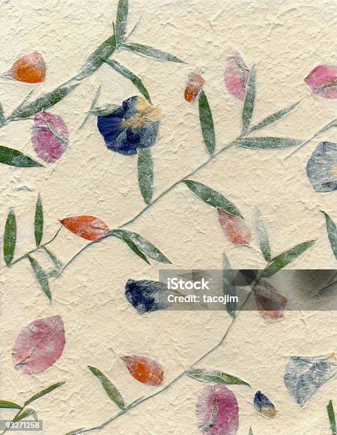 Handmade Papers Pressed Flowers Stock Photo - Download Image Now - Flat - Physical Description, Flower, Paper