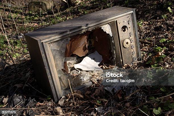 Photo libre de droit de A Labandon De Télévision banque d'images et plus d'images libres de droit de Cassé - Cassé, Jardin de la maison, A l'abandon