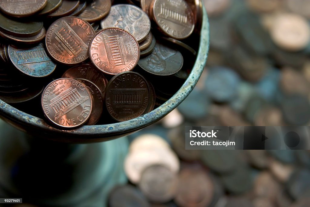 Copper - Lizenzfrei 1-Cent-Stück Stock-Foto