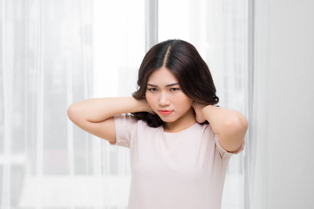 istock Tired woman having pan in neck 932717260