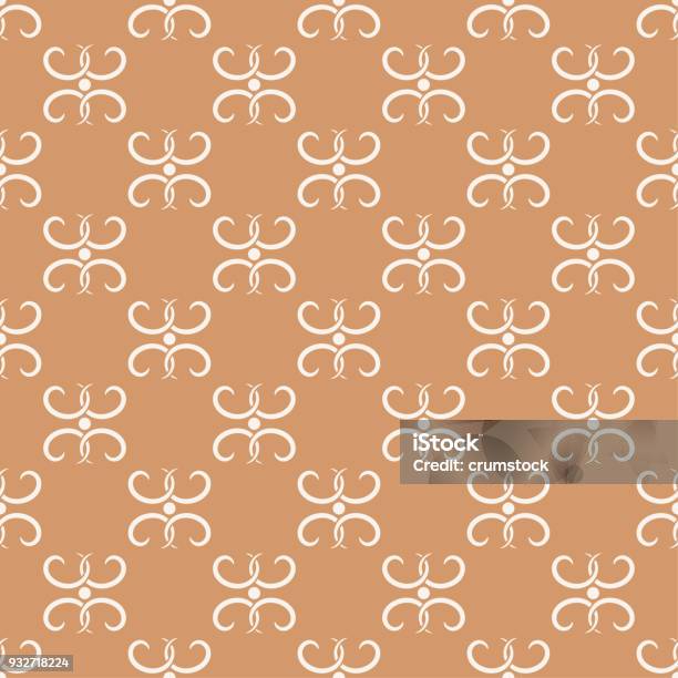 Floral Seamless Pattern Orange Wallpaper Background Stock Illustration -  Download Image Now - iStock