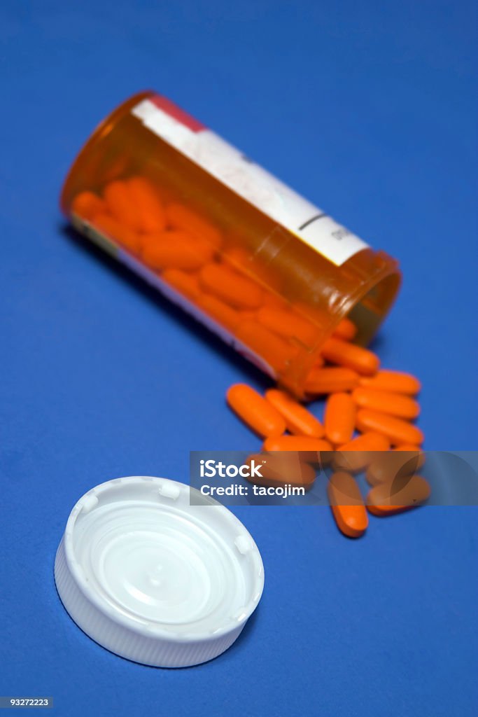 Medicamento recetado azul - Foto de stock de Abierto libre de derechos