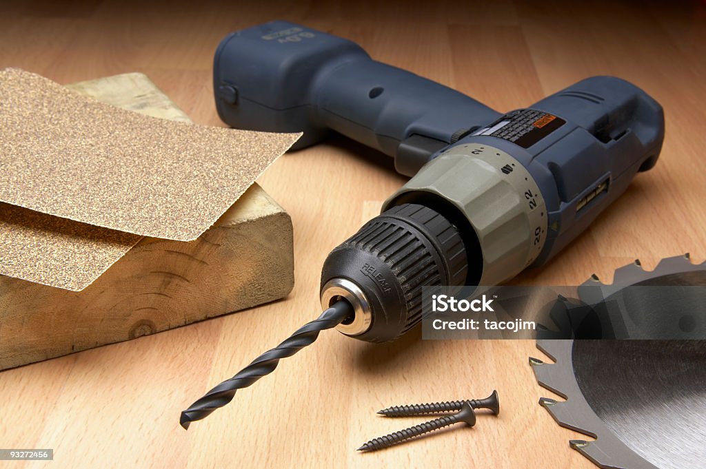 DIY - Woodworking  Drill Stock Photo