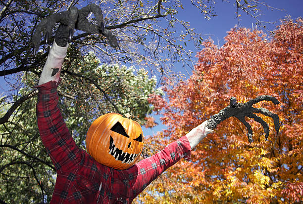 istock Creepy Halloween Scarecrow 93272818