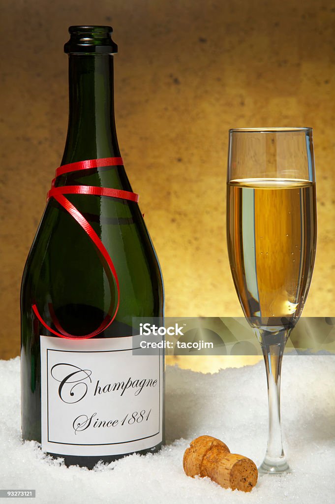 Champagner für die Feiertage - Lizenzfrei Alkoholisches Getränk Stock-Foto