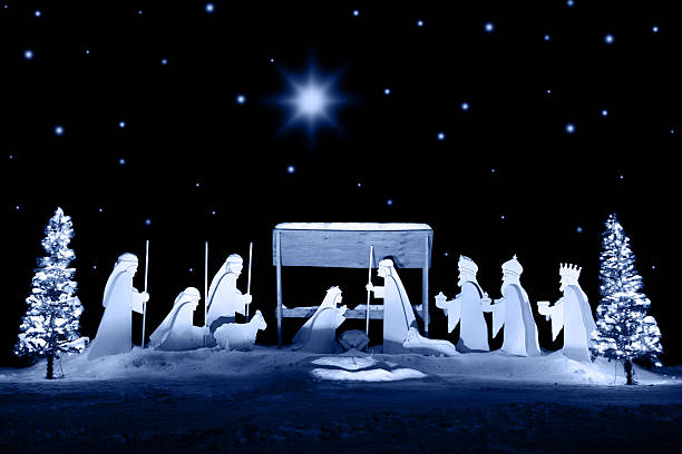 christmas nativity - star of bethlehem fotografías e imágenes de stock