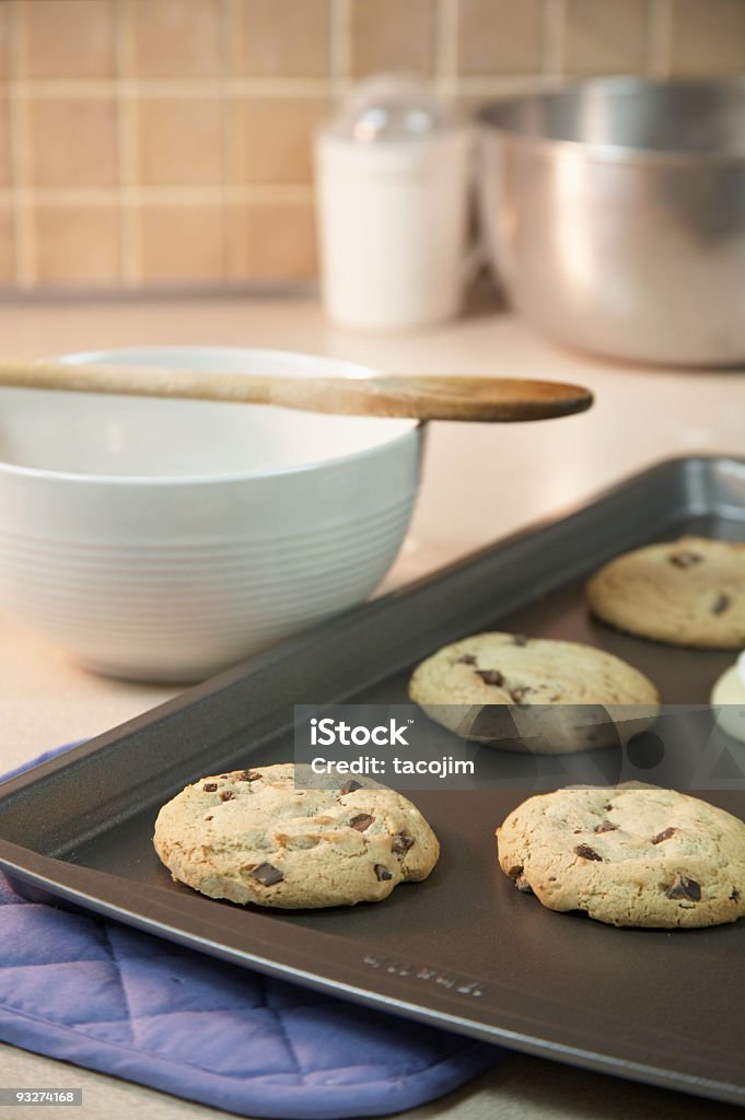 Cookies assados - Foto de stock de Colher de Pau royalty-free