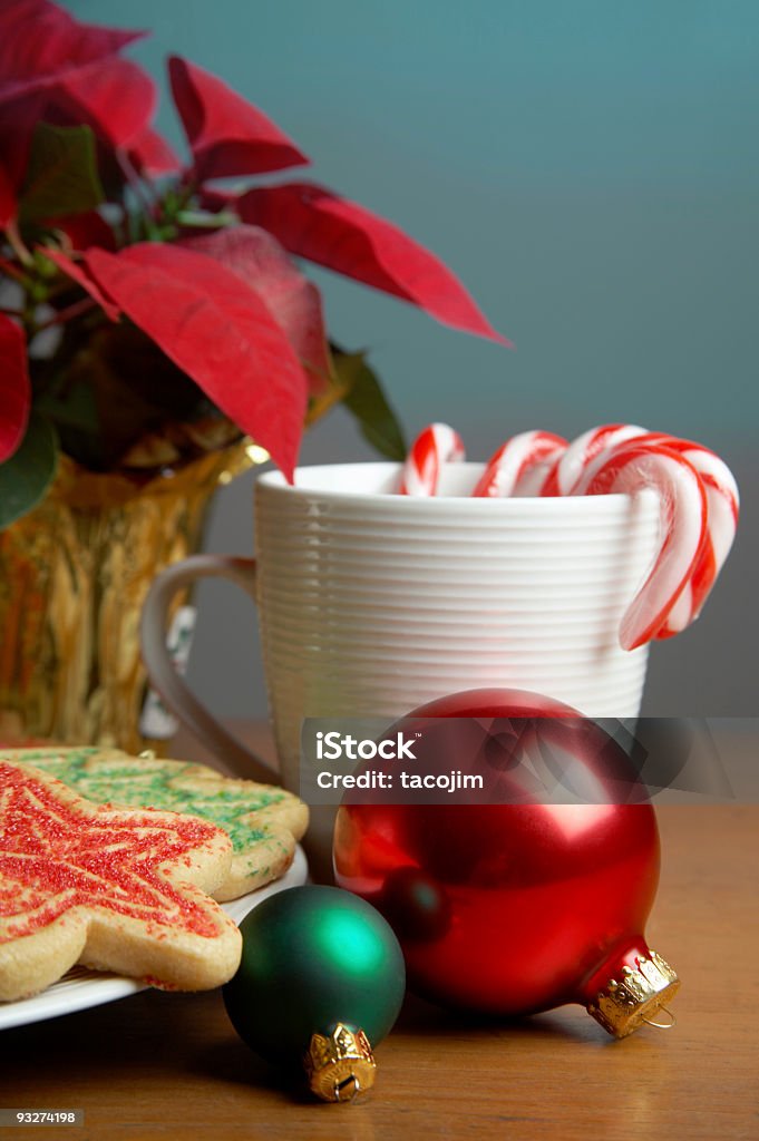 Impostazione di Natale - Foto stock royalty-free di Bastoncino di zucchero