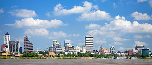 Skyline Panorama of Memphis, Tennessee  memphis tennessee stock pictures, royalty-free photos & images