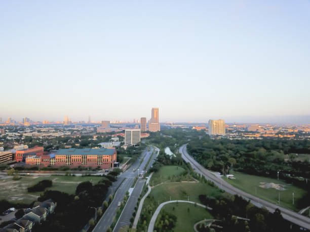 istock Aerial view Fourth Ward district west of downtown Houston, Texas 932755652