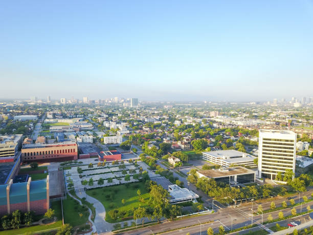 istock Aerial view Fourth Ward district west of downtown Houston, Texas 932758024