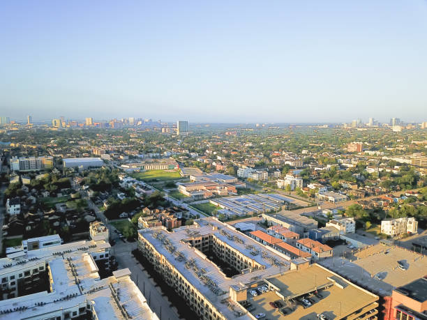 istock Aerial view Fourth Ward district west of downtown Houston, Texas 932758202