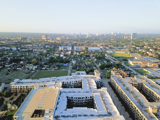 istock Aerial view Fourth Ward district west of downtown Houston, Texas 932758348
