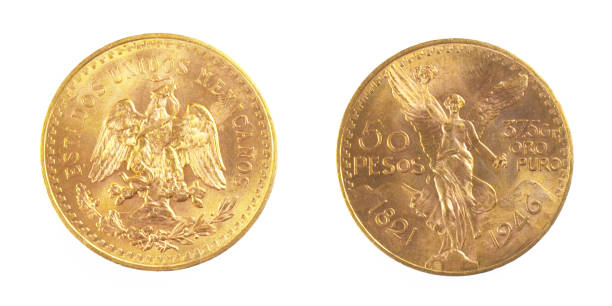 istock Gold coin of Mexiacan Pesos 932760164