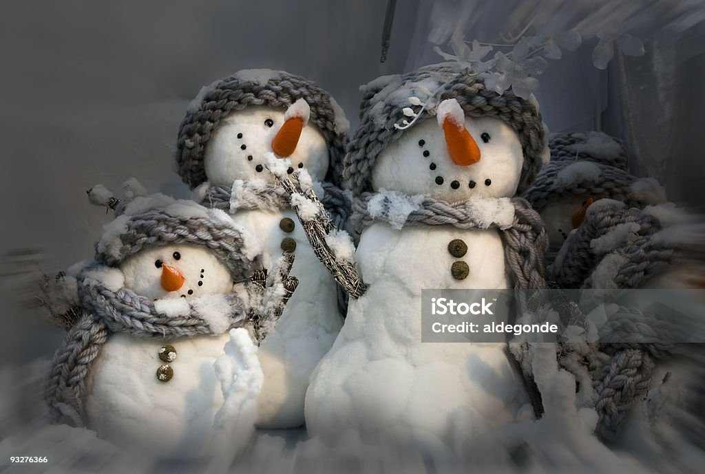 background of snowmen  Bonnet - Hat Stock Photo