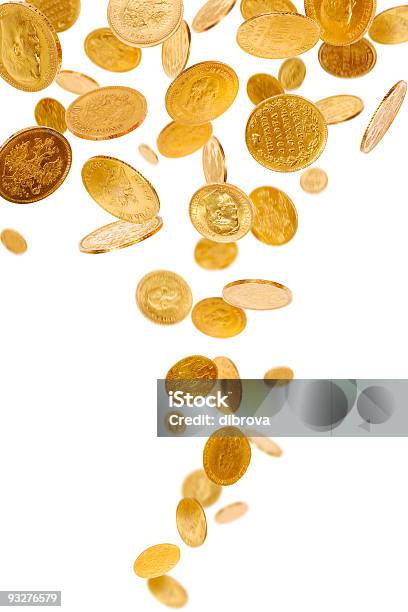 Cubi Oro Monete - Fotografie stock e altre immagini di Antico - Condizione - Antico - Condizione, Aquila, Banconota