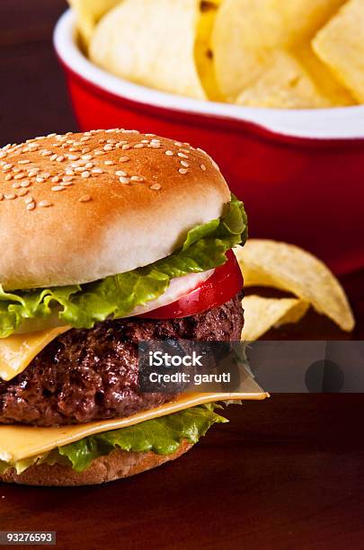 Hamburgerschnellgericht Stockfoto und mehr Bilder von Burger - Burger, Cheddar - Käse, Cheeseburger