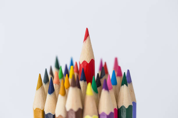 istock Color pencils isolated on white background.Close up. 932767442