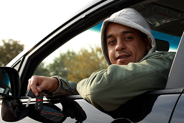 istock Happy owner of a new car 93276924