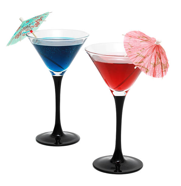 cocktail per due - umbrella two objects cocktail drink foto e immagini stock