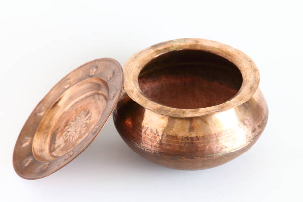 istock Traditional Indian Cooking Utensils - Handmade Copper Pot HANDI 932774408